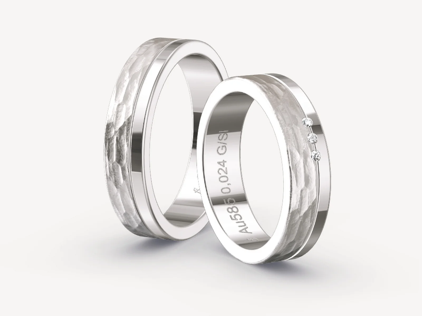 Vigselring 33 0115 — i 18k Vitguld — framifrån