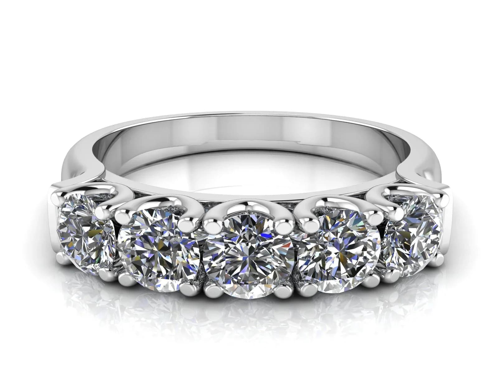 Diamantring allians Five Sparkles 1,25ct 18k