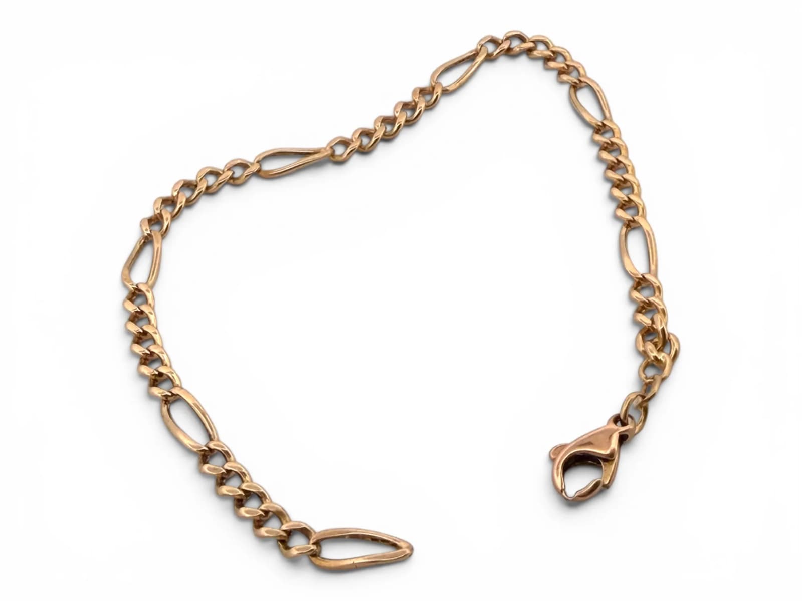 18k Figaro armband 6.3g — från sidan