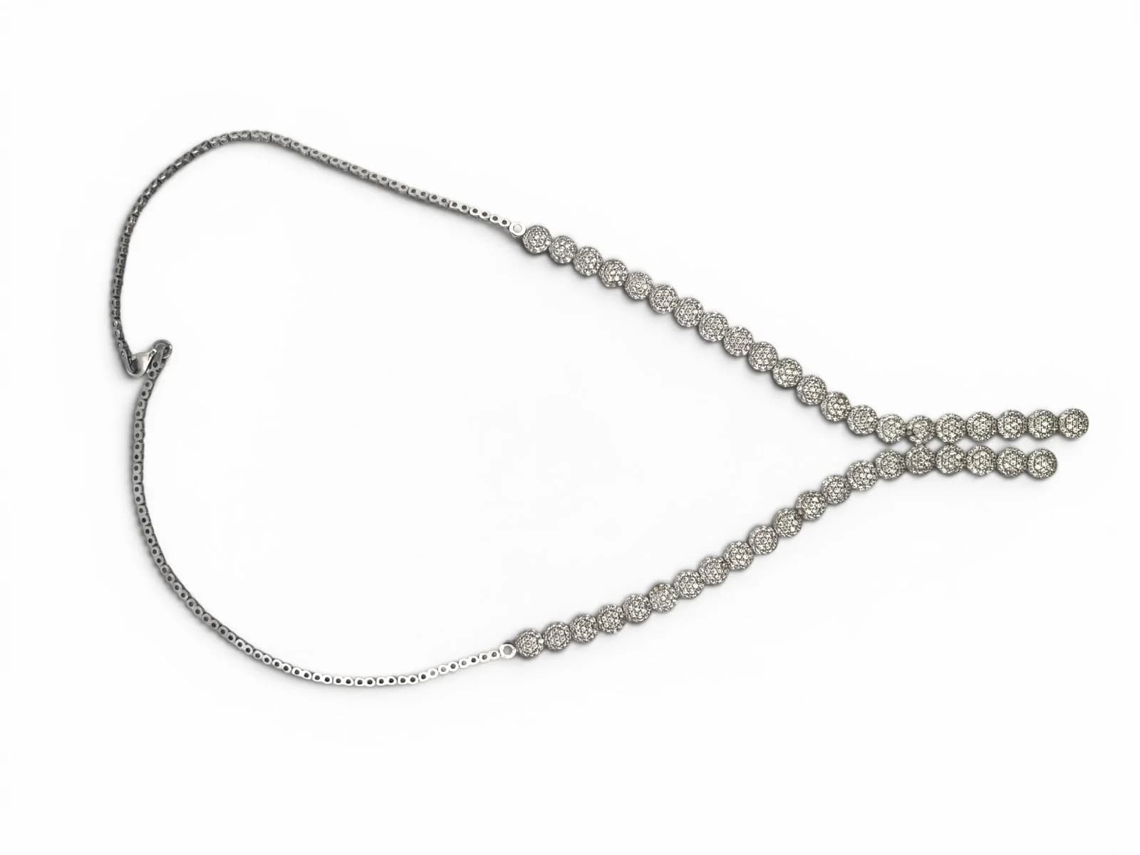 18k Vitguld halsband 20.5g — i 18k Vitguld — från sidan