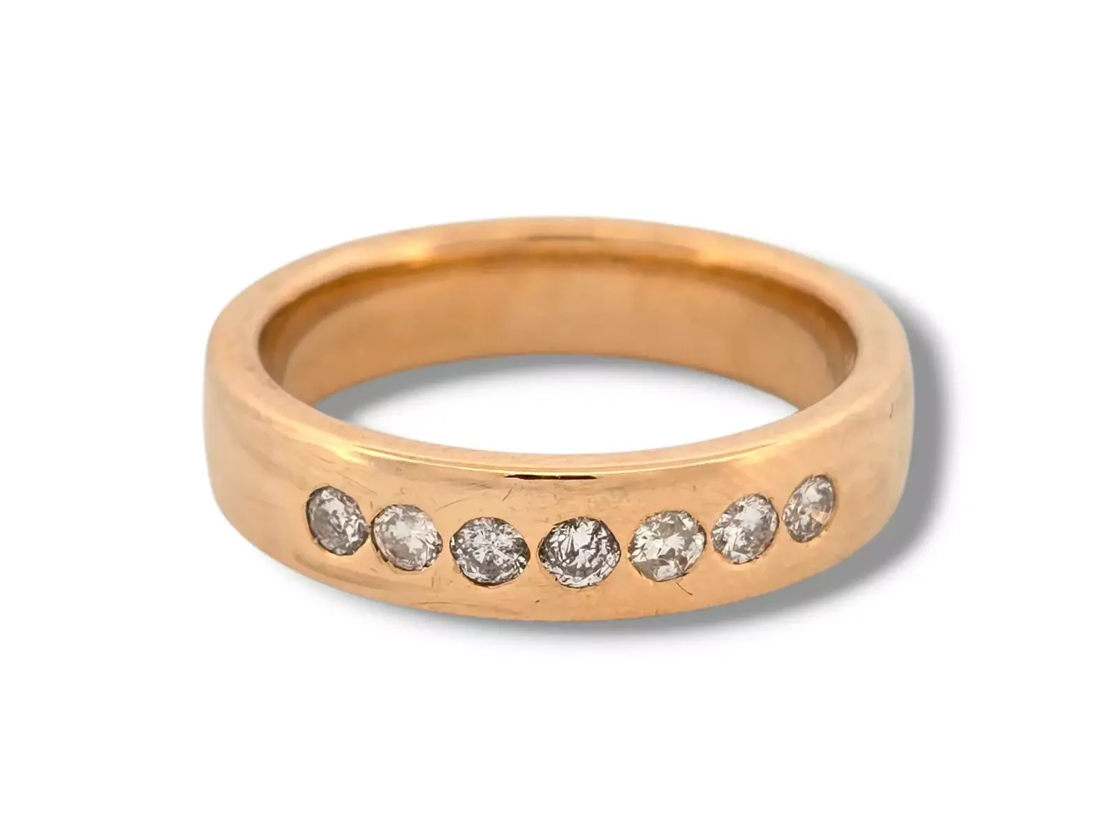18k Diamant ring 8,9 gram 0,35ct — från sidan