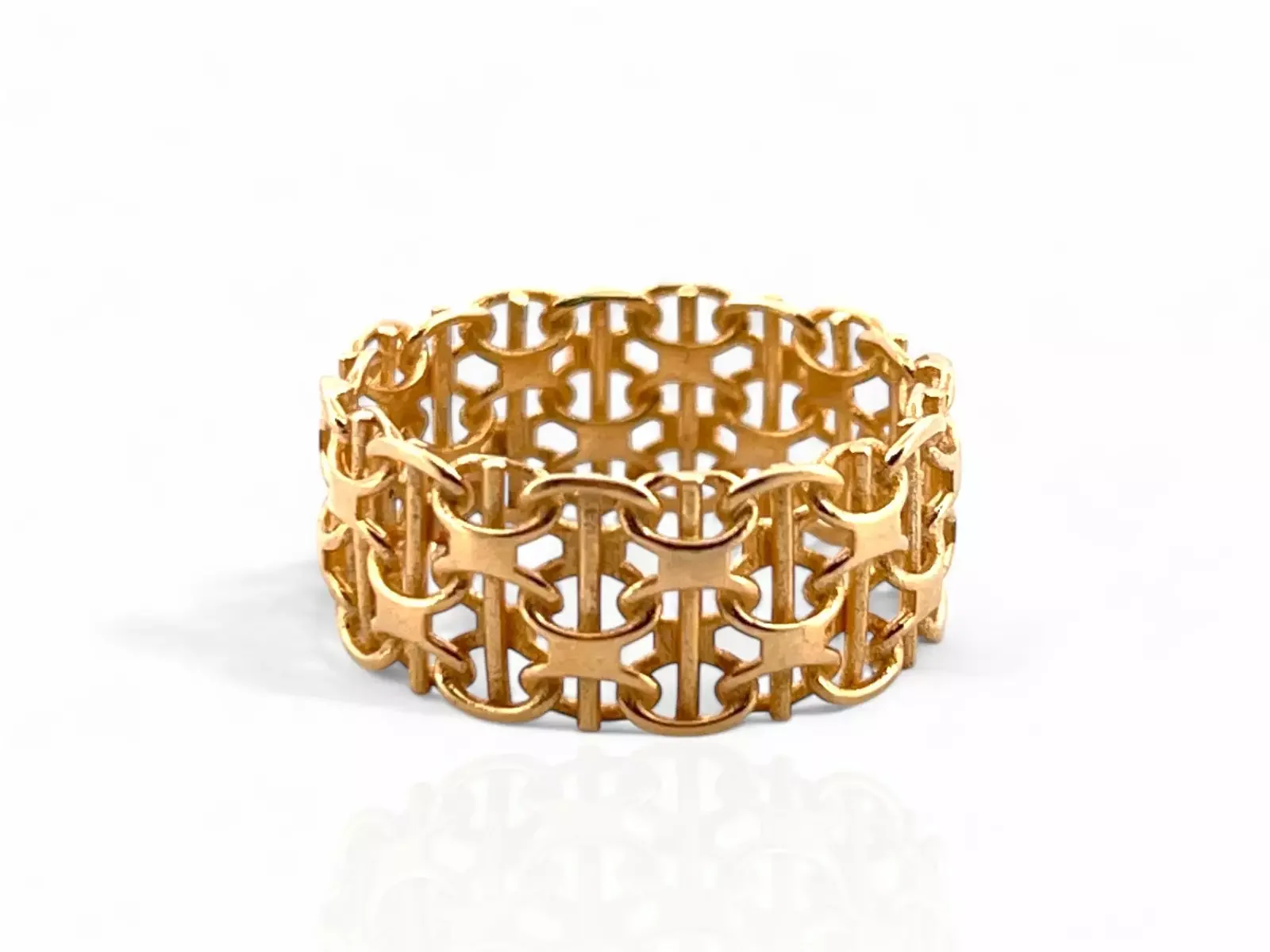 X-Länk ring 18k guld 2X — närbild