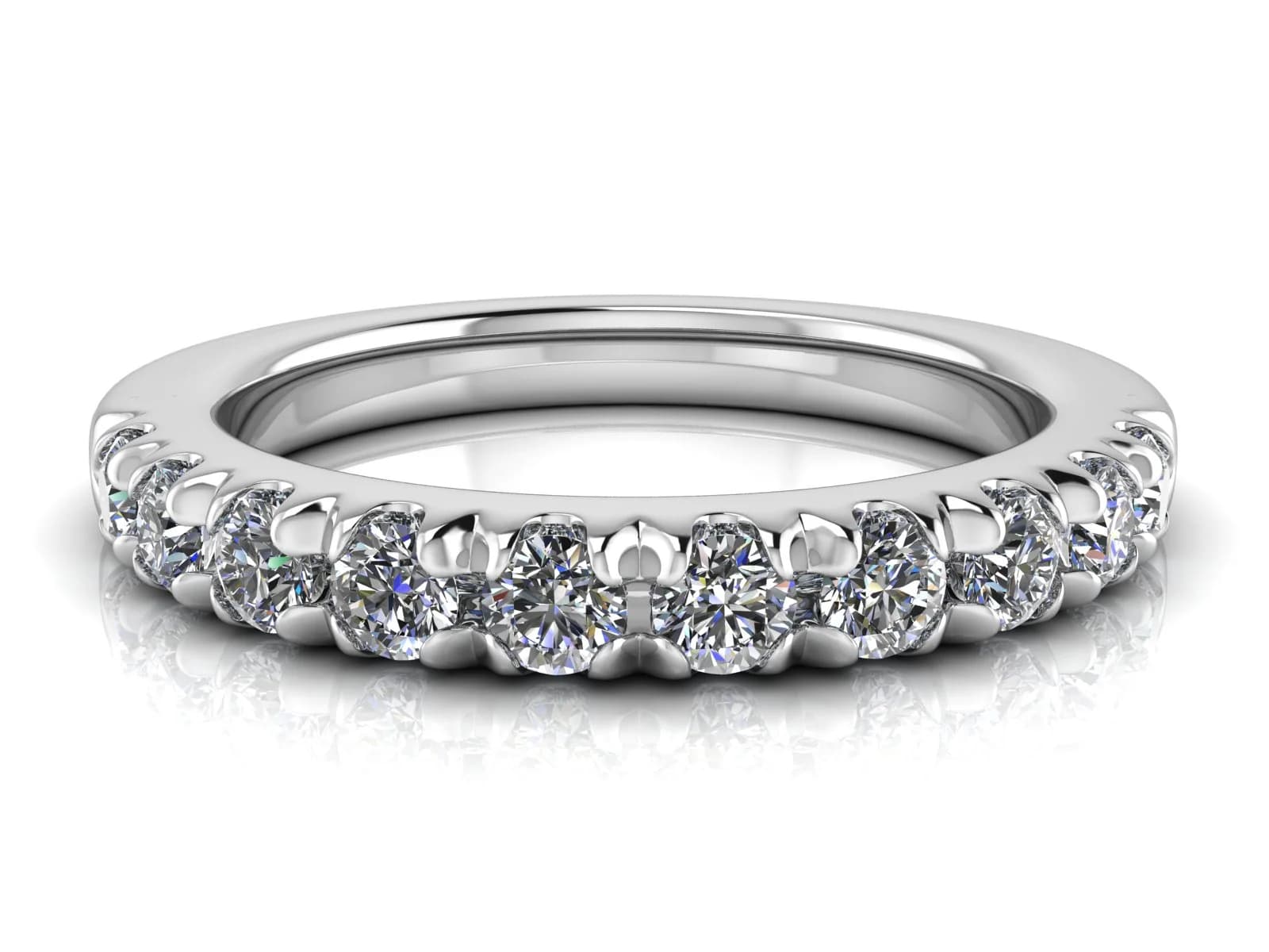 Diamantring allians Love 0,50 ct 18k — i 18k Vitguld — framifrån