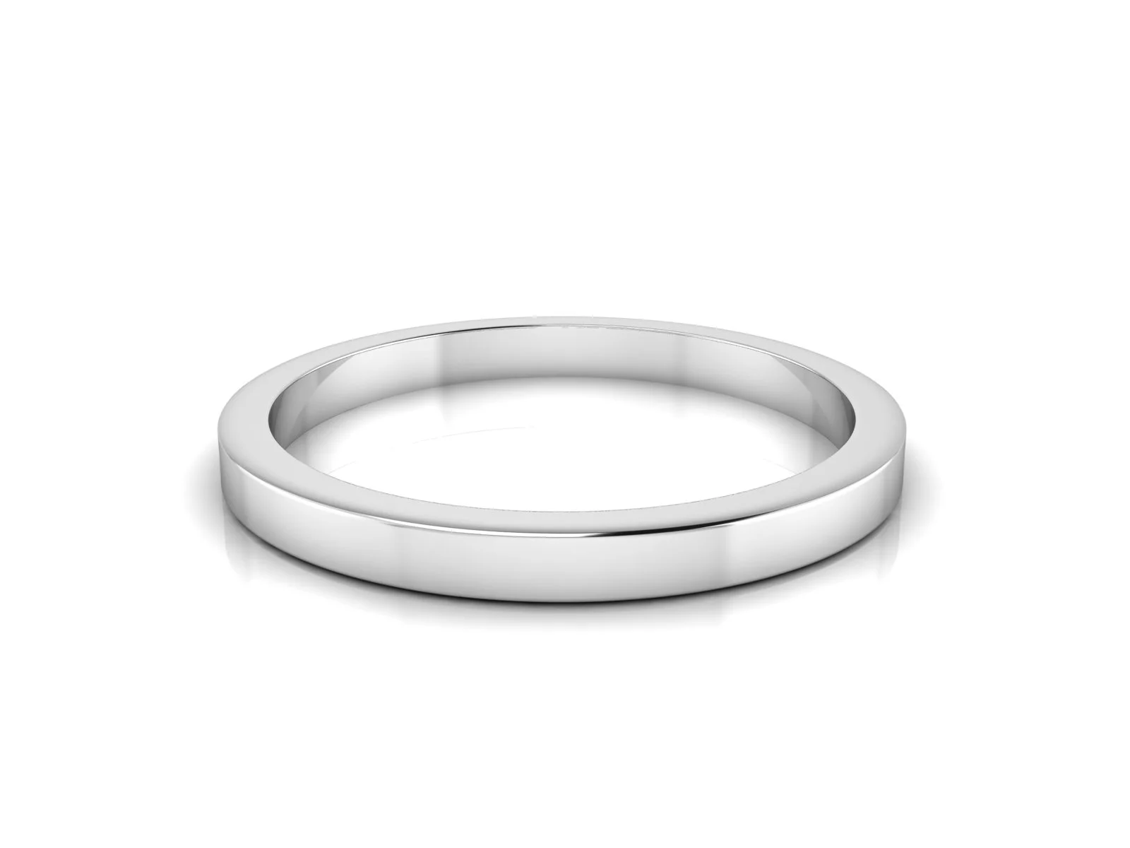 Slät ring RS-33 — i 18k Vitguld — framifrån