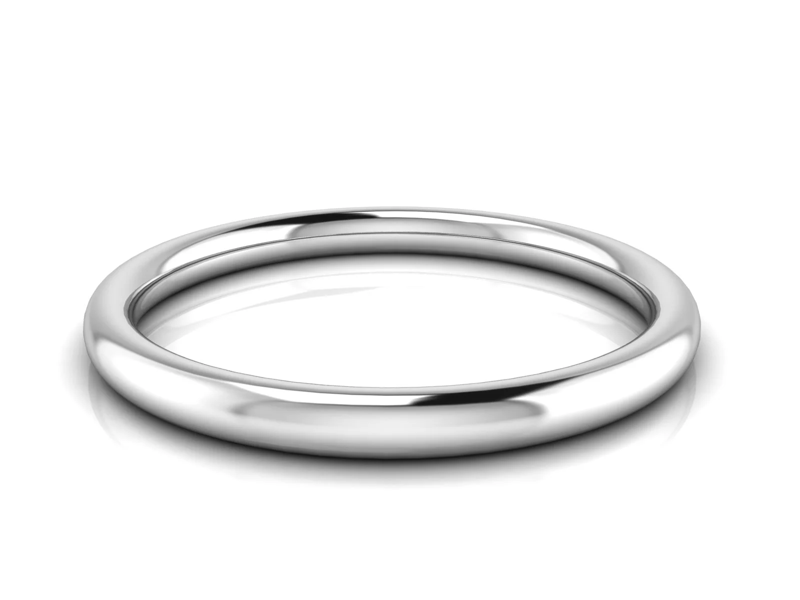 Slät ring RS-44 — i 18k Vitguld — framifrån