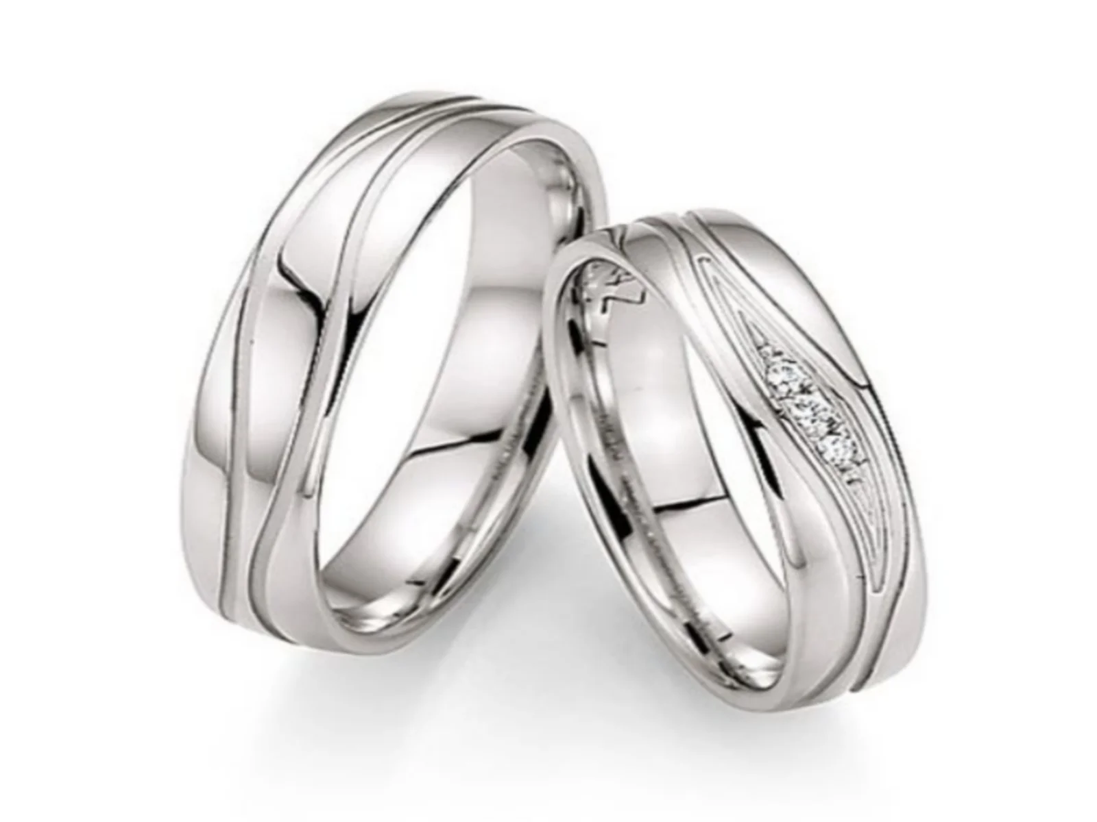 Vigselring 7254/050 — i 18k Vitguld — från sidan