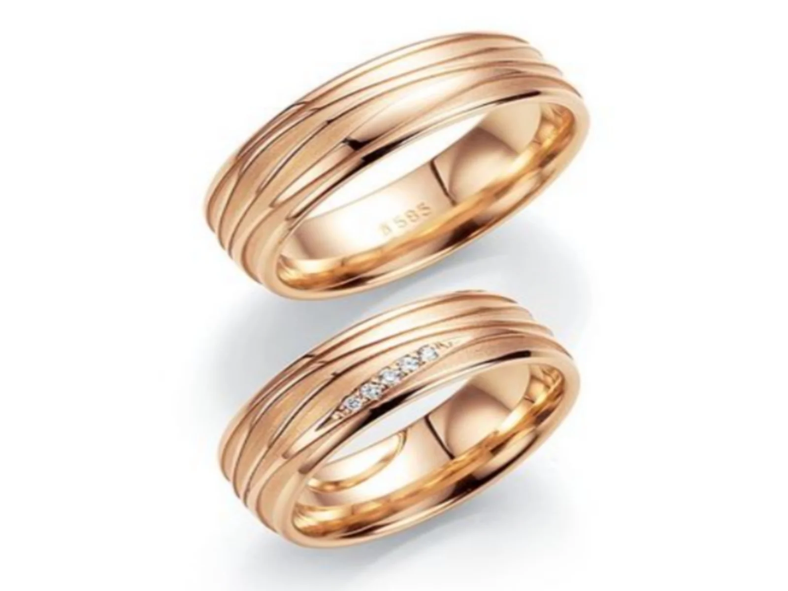 Vigselring 38 5505 — i 18k Vitguld — från sidan