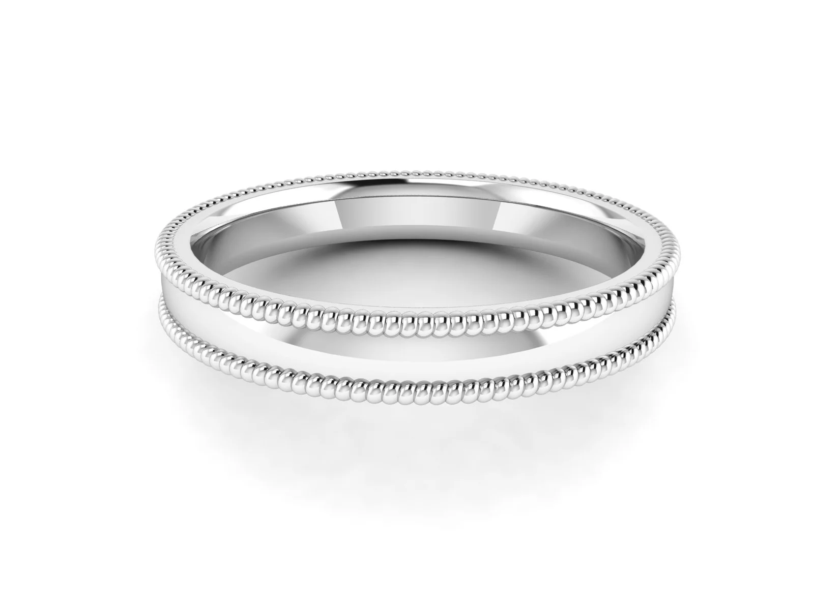 Slät Vigselring RS-60 18k — i 18k Vitguld — framifrån