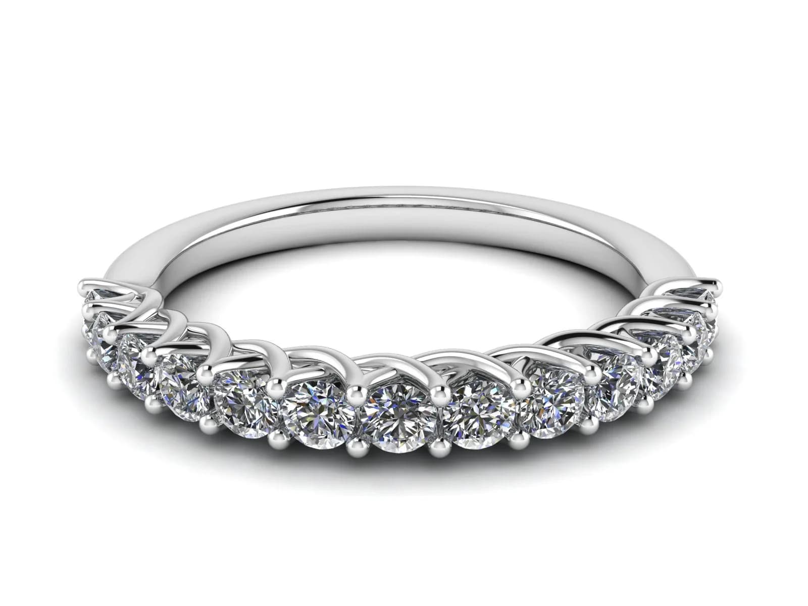 Diamantring allians Galaktika Halv allians 0,03 18k — framifrån