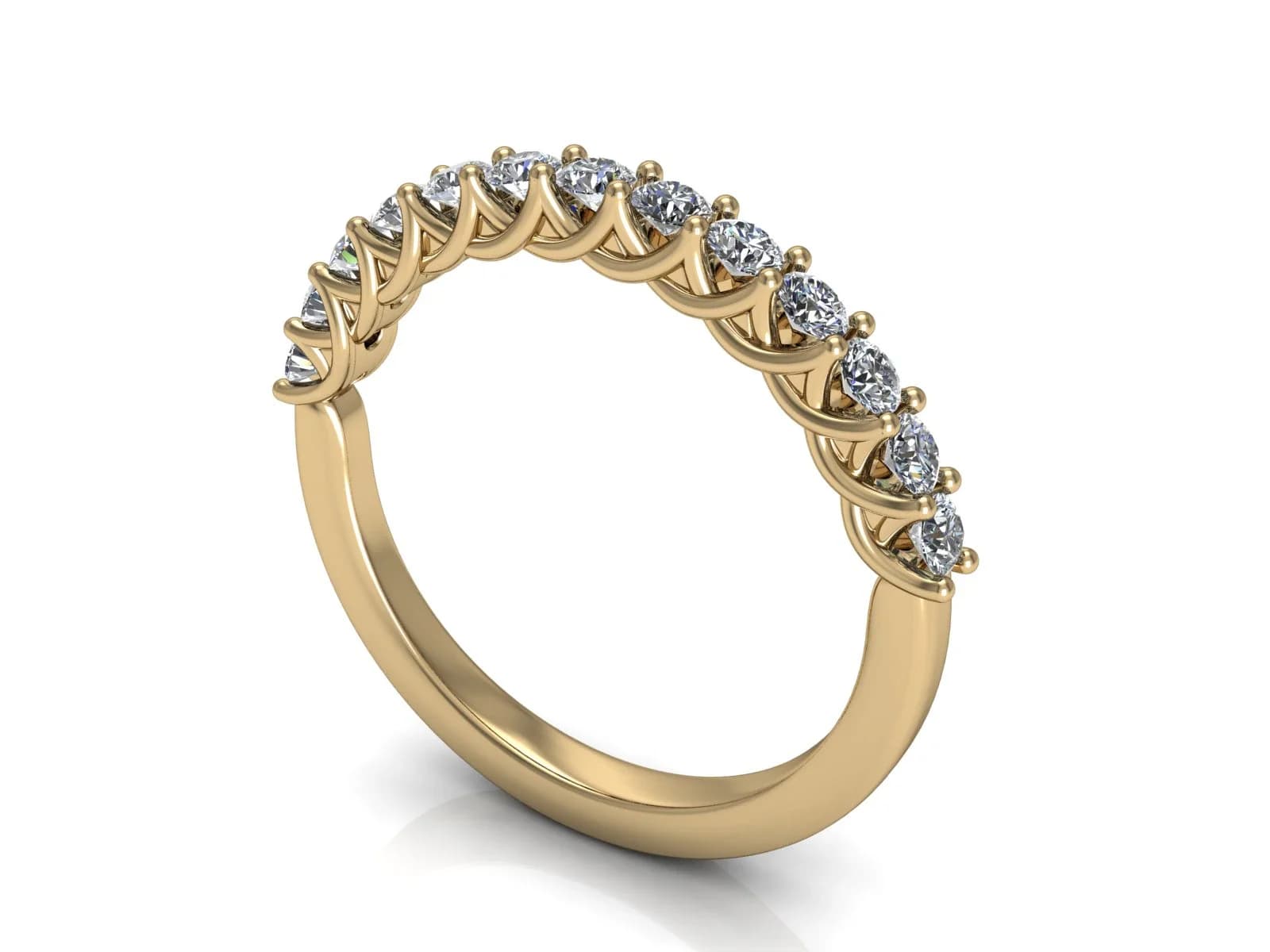 Diamantring allians Galaktika Halv allians 0,03 18k — från sidan