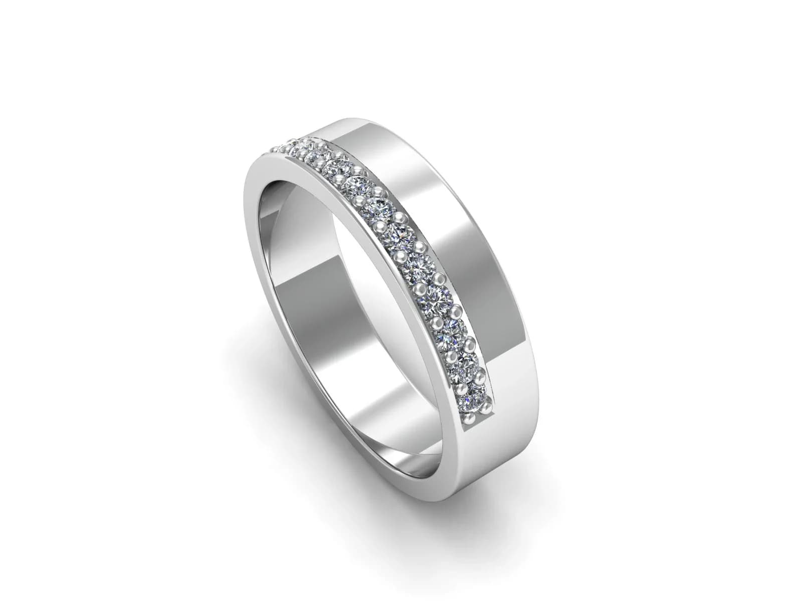 Diamantring allians freja 0,3018k — från sidan
