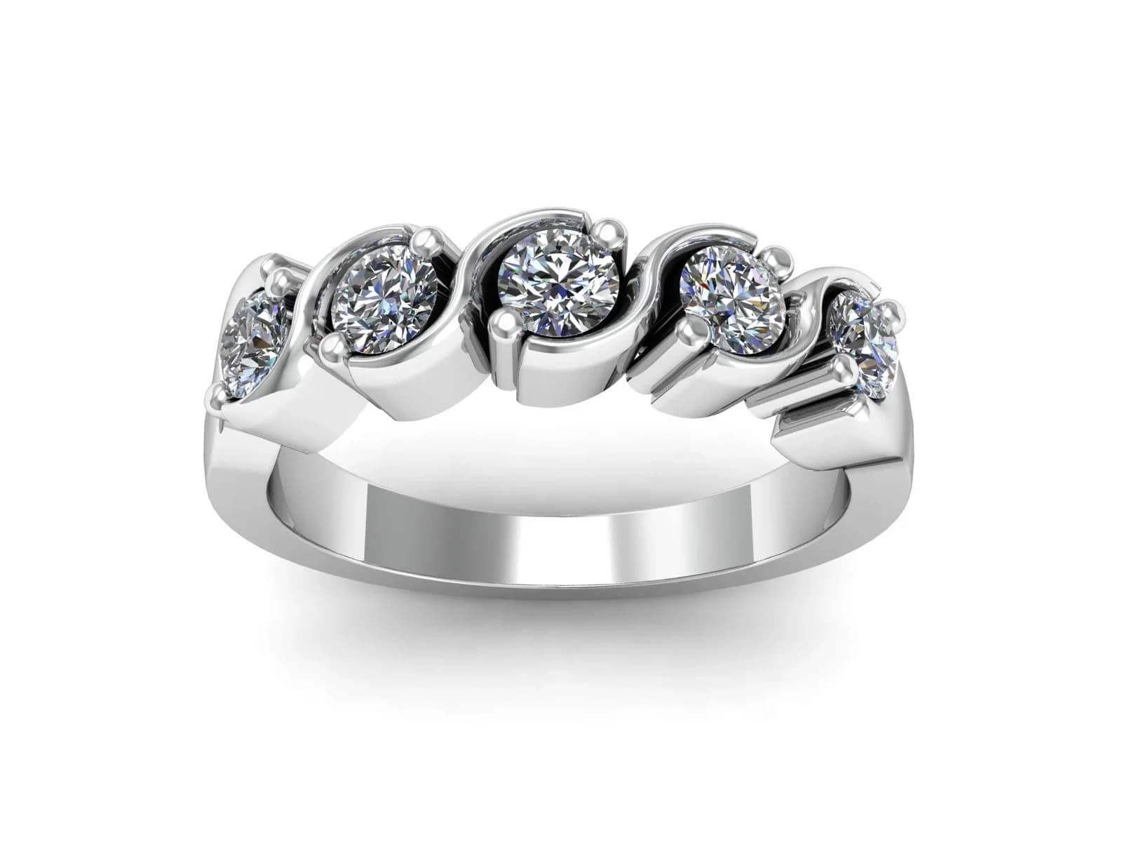 Diamantring allians Nova 0,50ct 18k — från sidan