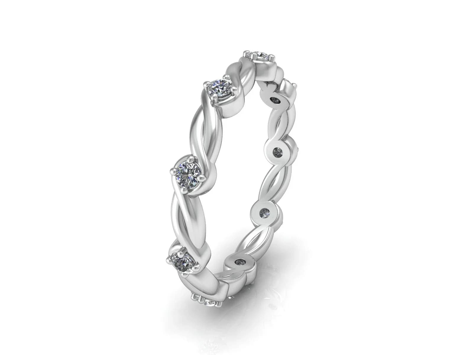 Diamantring allians Sera 0,27 18k — från sidan
